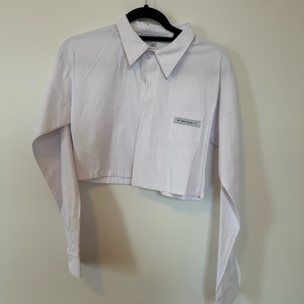 my mom made it cropped blouse